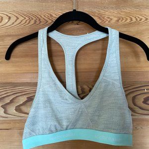 Icebreaker Sprite bra L turquoise/heathered grey